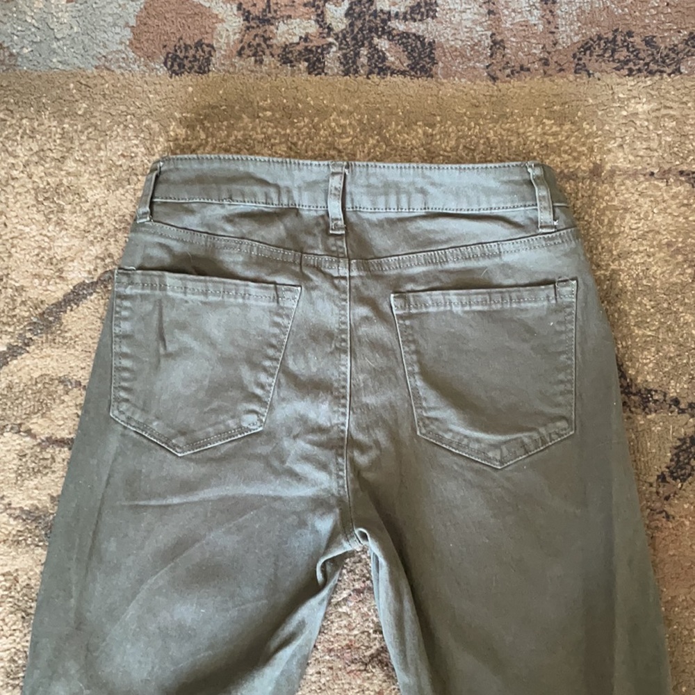 Refuge Olive Green High Waisted Jeggings - Picture 3 of 4